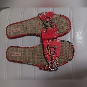 Old Navy Women's Floral Red Sandals